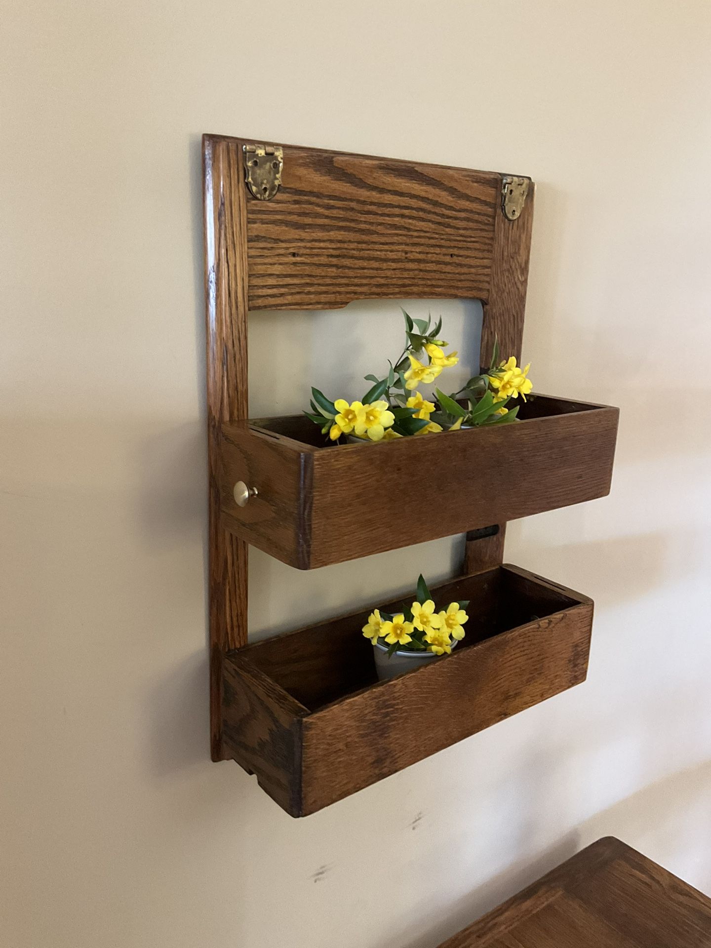 Shelf Made From Parts Of Restored Antique Treadle Sewing Machine Cabinet