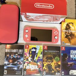 Bundle New! Nitendo Switch Lite With 5 Games