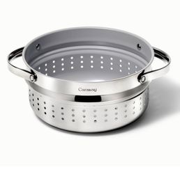 BRAND NEW Caraway Steamer - Stainless Steel Steamer with Handles - Non Stick, Non Toxic Coating - Steam Veggies, Seafood, and More - Compatible With O