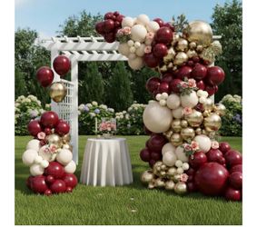 131 burgundy balloon garland arch kit