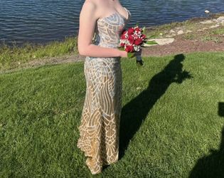 Beautiful Gold Prom Dress