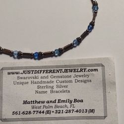 Swarovski Crystal Green Beads Bracelet And Earrings Set Beautiful New