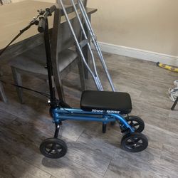 Knee Scooter And Crutches 