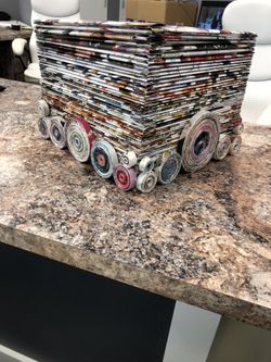 Magazine Art hand made planter. One of a kind