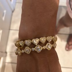 Real silver with moissanite bracelets