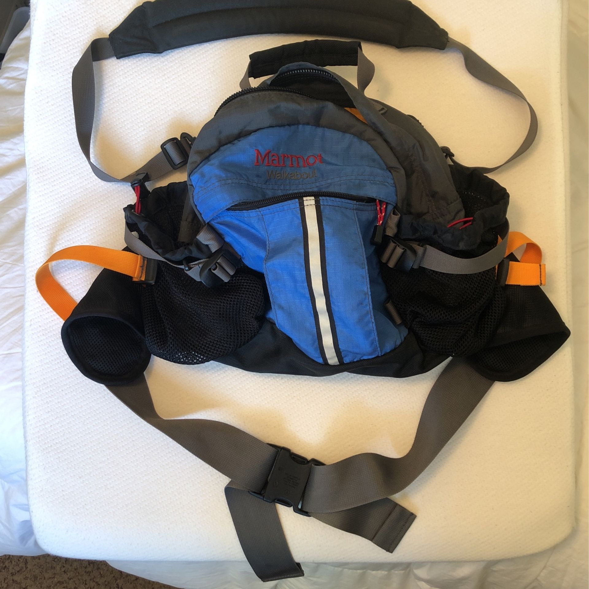 Marmot Walkabout Lumbar Pack Blue Adjustable Hiking Backpacking Climbing Walking Camping