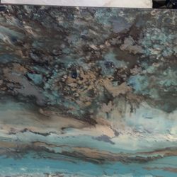 This is a Pier 1 Imports Coastal Air Abstract Wall Art canvas by artist Blakely Bering