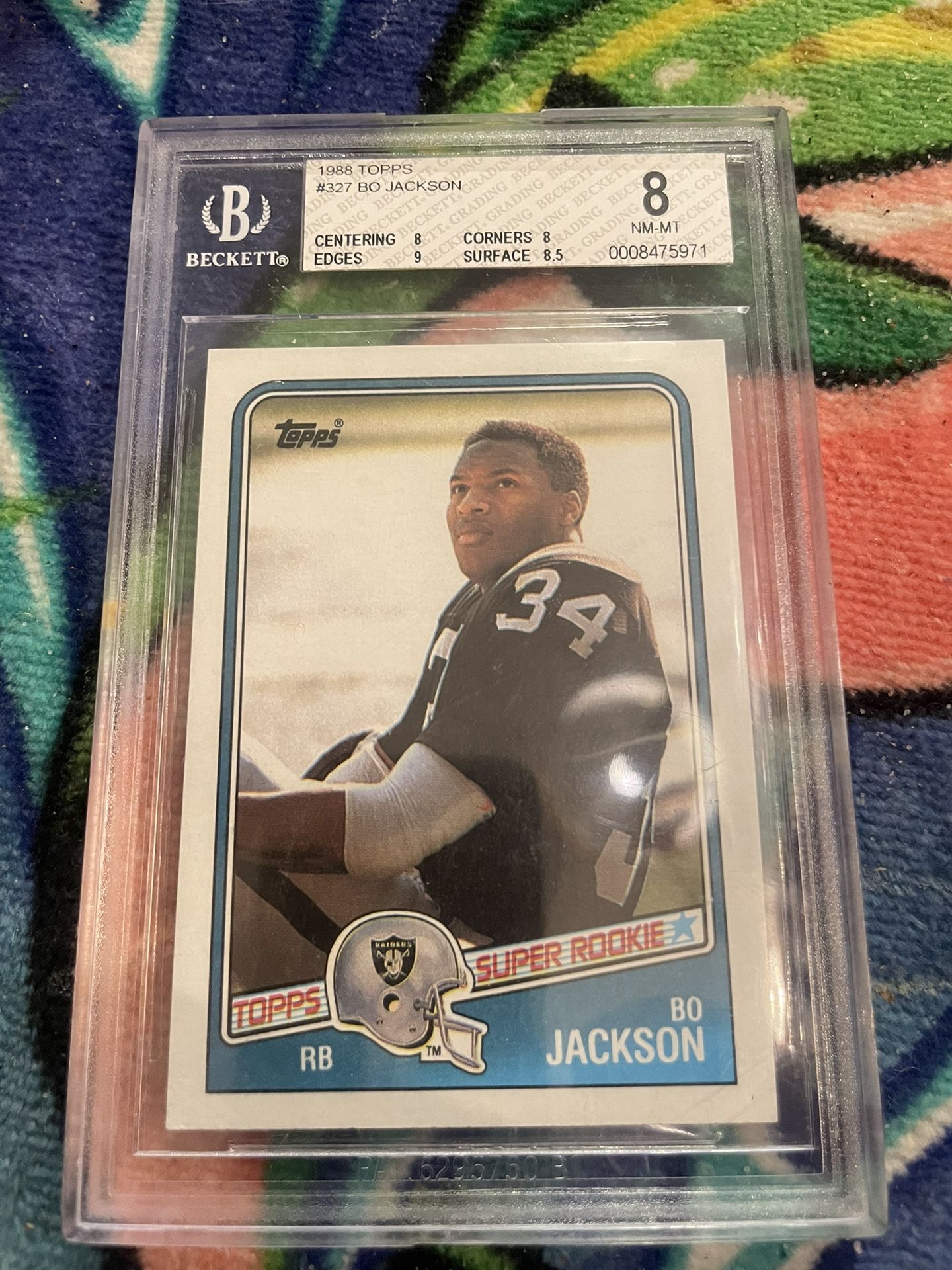 1988 Topps Super Rookie. Bo Jackson Mint 8