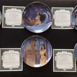 Disney Pocahontas Collector Plates From The Bradford Exchange