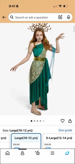 Girls Medusa Costume - 10-12