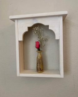 Handmade Solid Wood Wall Shelf - Hanging Display