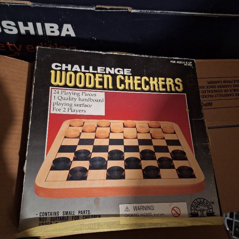 Wooden Checkers