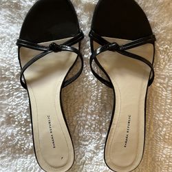 Banana Republic Black Open-Toe Sandal Heels