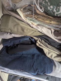 Brand name almost new men's clothing.