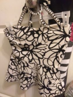 Blouse halter Top with Sequence