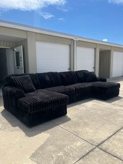 Midnight Madness Black Sectional Couch