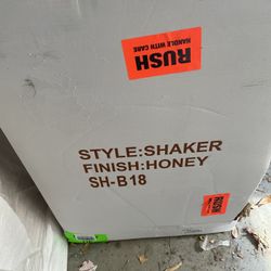 Shaker Honey Base Cabinet 18” Ready To Assemble — New in Box