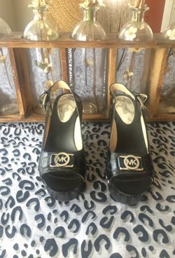 Michael Kors black shiny heels