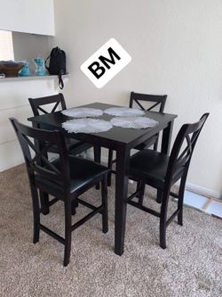 Dining Room 4 Chairs Brown New Table Comedor 