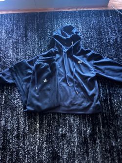 Alo Yoga Navy Hoodie and Sweatpants Set