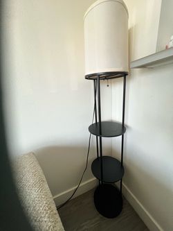 Floor Lamp with Shelves