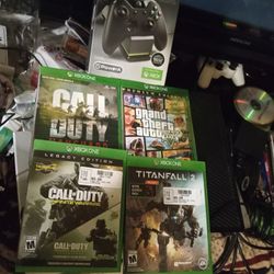 Xbox One With Charging Station Call Of Duty Vanguard Grand Theft Auto V Titanfall 2 And Call Of Duty Infinity Warfare