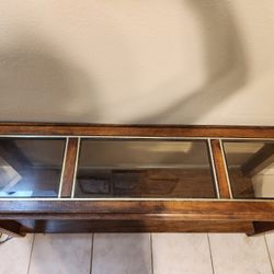 Wood & Smoky Glass Coffee Table