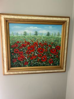 Charles Benolt Oil Painting In Original Frame