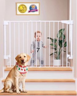 7. Cumbor 29.2–43" Baby Gate For Stairs