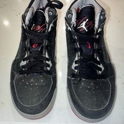 Nike Air Jordan Flight Club 9 Mid Top Black Sneakers Size 8