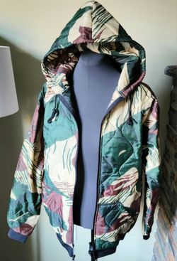 Jacket Mens Zero Foxtrot Contraband Camo Quilted Hooded Size M