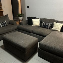 Gray couch set