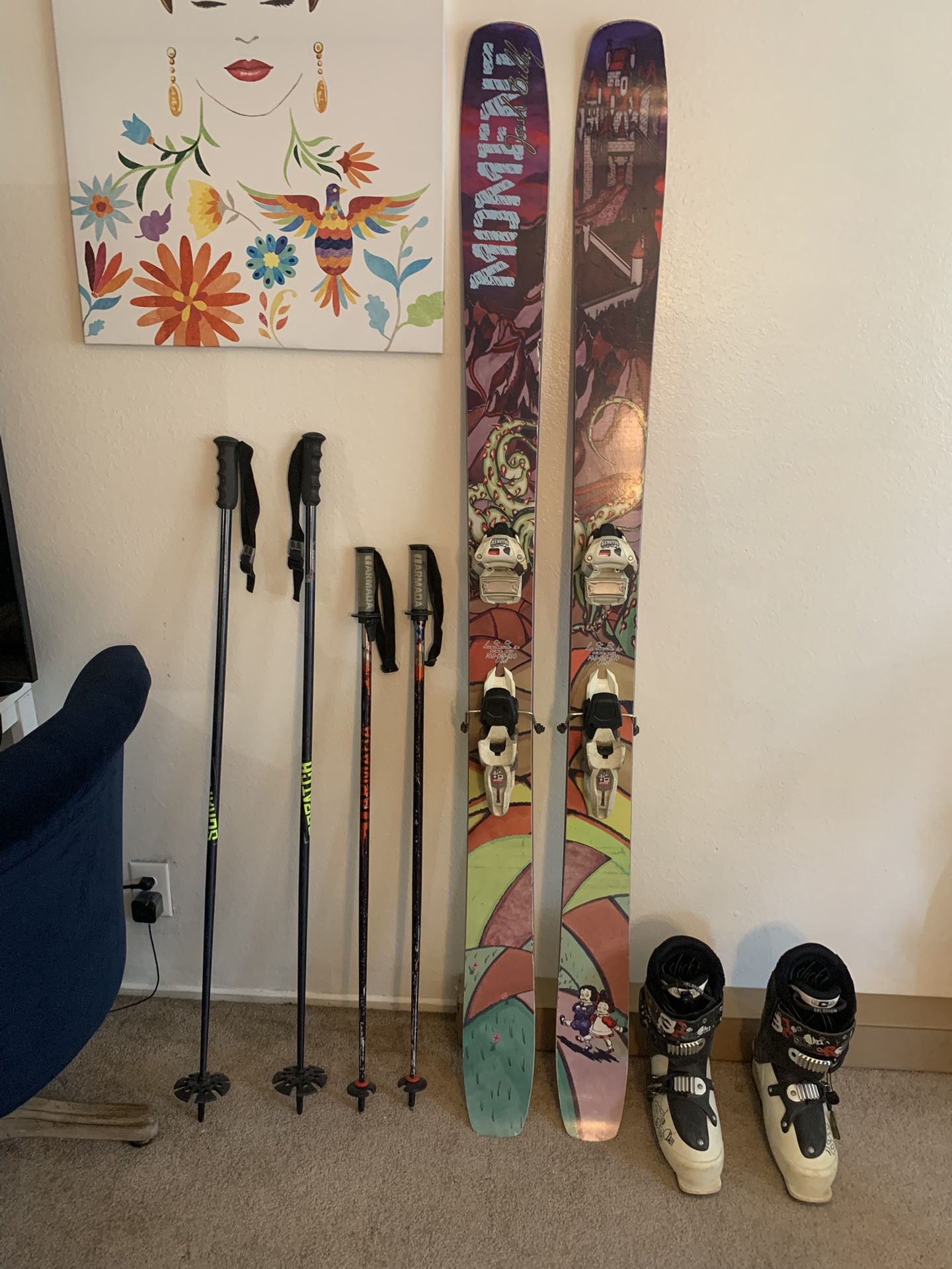 Snow Skiing Set (Boots+Skis+Poles)