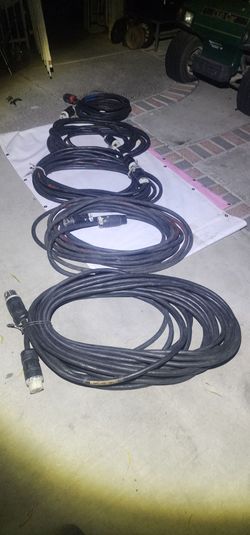 Extension cord heavy duty  4C 6AWG  600v   100FT  60FT 55FT  50FT 25FT  total  5 pieces  $1250 for all pieces