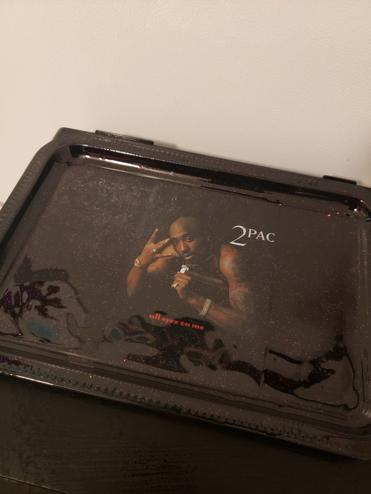 Tupac Rolling Tray and Ashtray