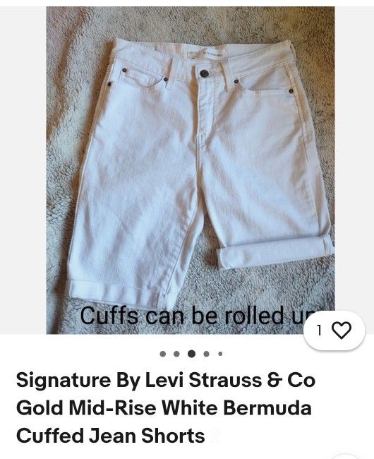 Signature By Levi Strauss & Co Bermuda  Jean Shorts 