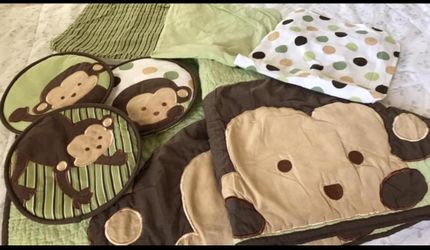 Monkey Crib Set 