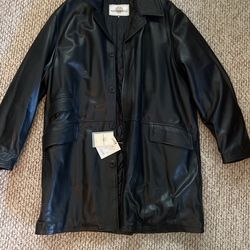 Leather 3/4 Jacket Italian New