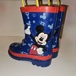 Mickey Mouse Rain Boots Kids Size 10