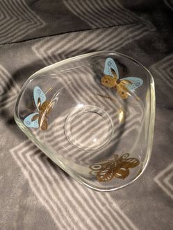 Mid-Century Georges Briard MCM Candy Dish Dip Glass Bowl