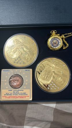 🇺🇸 Trump & George Washington Presidential Commemorative Medallion Set 🇺🇸