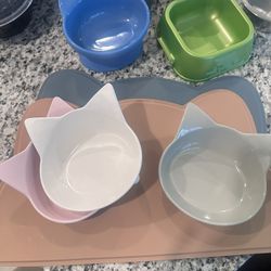 Cat Food Bowls And Mats