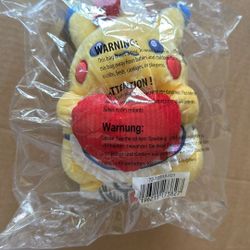 Pikachu Sweetheart Diner Plush Pokemon  6.25”