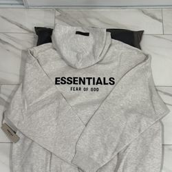 Fear of God Essentials Hoodie Light Heather Oatmeal XXL