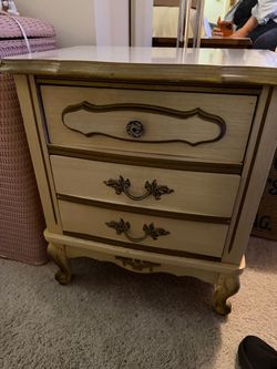 French Provincial 3-Drawer Nightstand