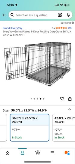 EveryYay Going Places 1-Door Folding Dog Crate