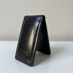 Coach leather money clip 