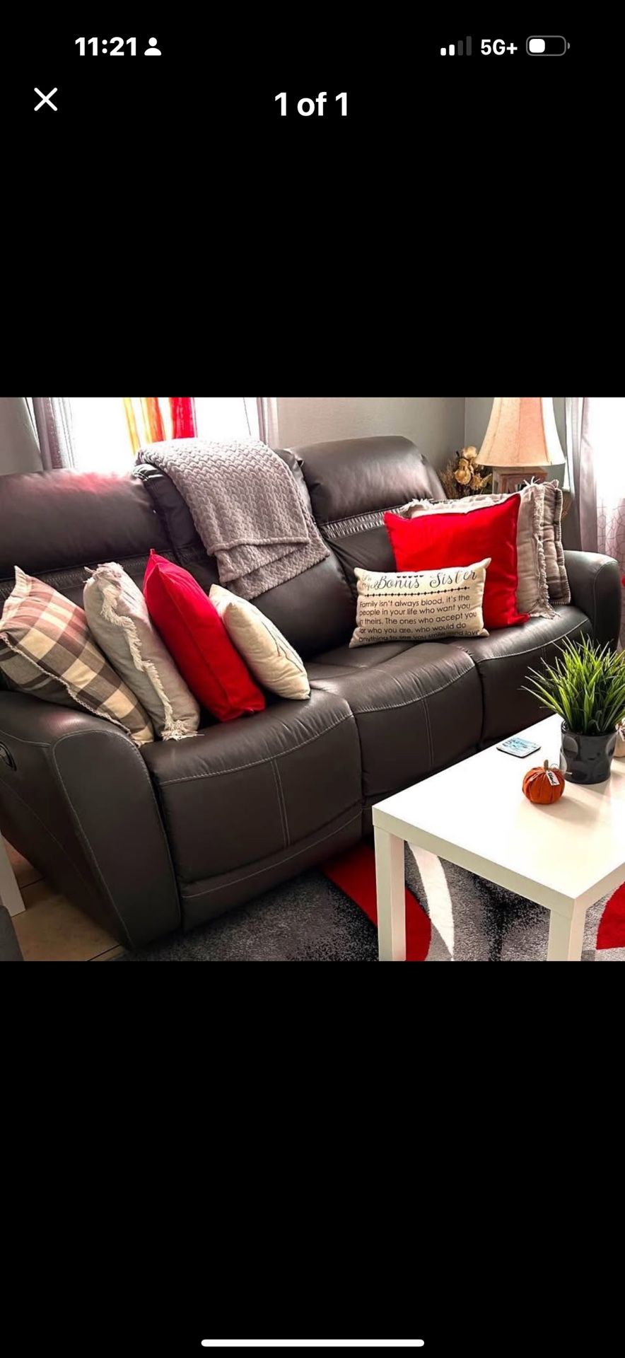 Gray Recliner Sofa