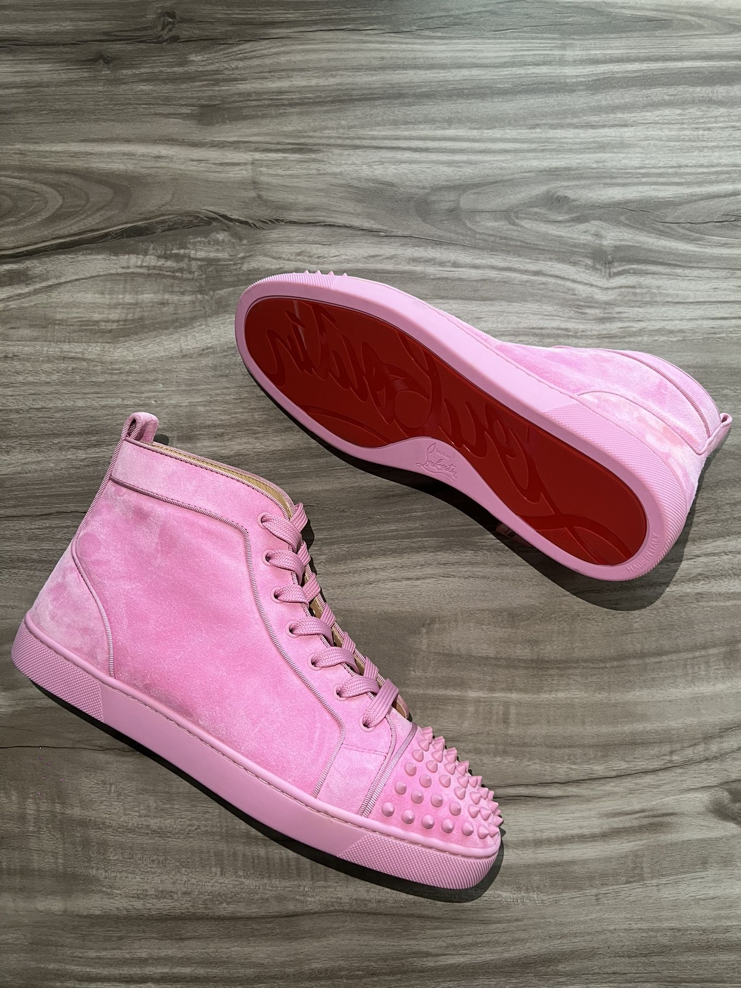 Christian Louboutin Orlato High Pink Suede Size 9.5 (EU 42.5) Men’s/ 10.5 Women