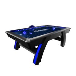 Atomic 7.5' Indiglo LED Light Up Arcade Air-Powered Hockey Table Includes 2 LED Pushers and LED Puck NEW